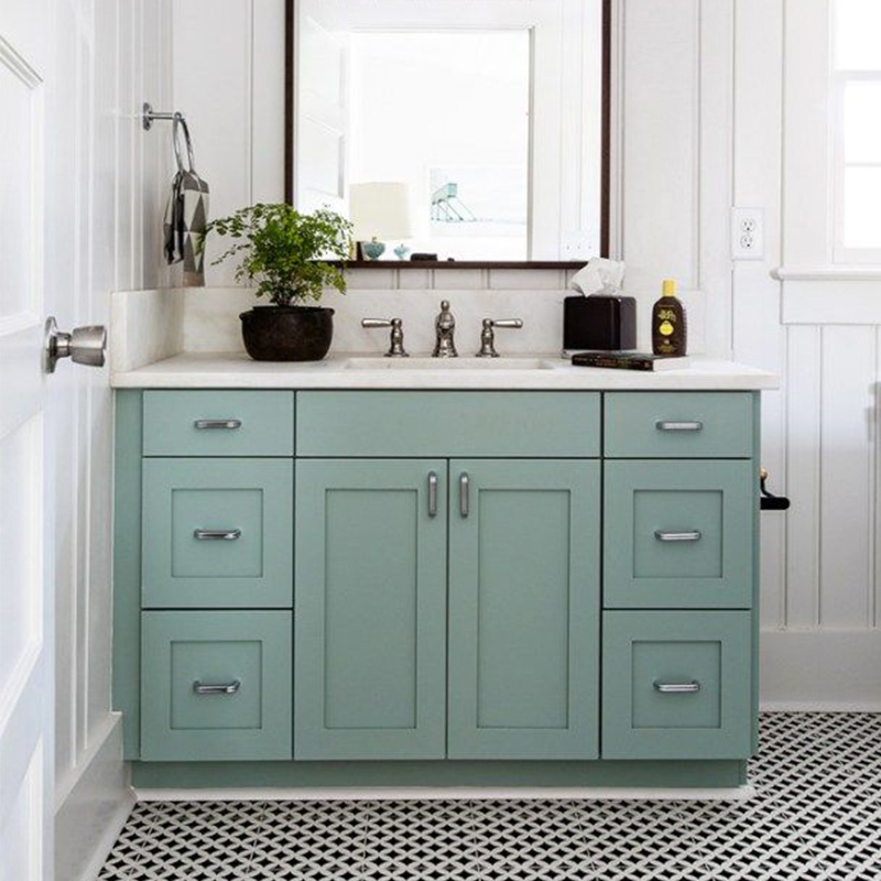 Green Shaker Bathroom Cabinet