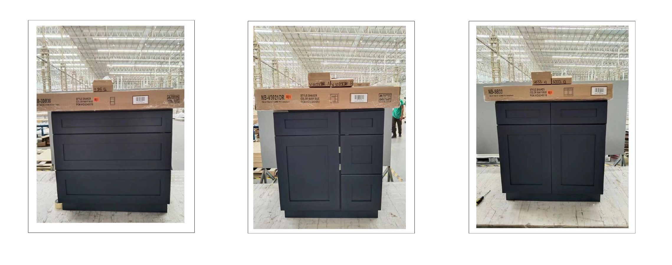 Black shaker cabinets