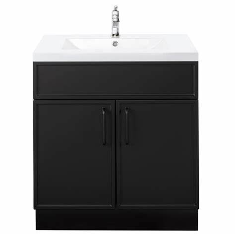 black slim shaker bathroom cabinets