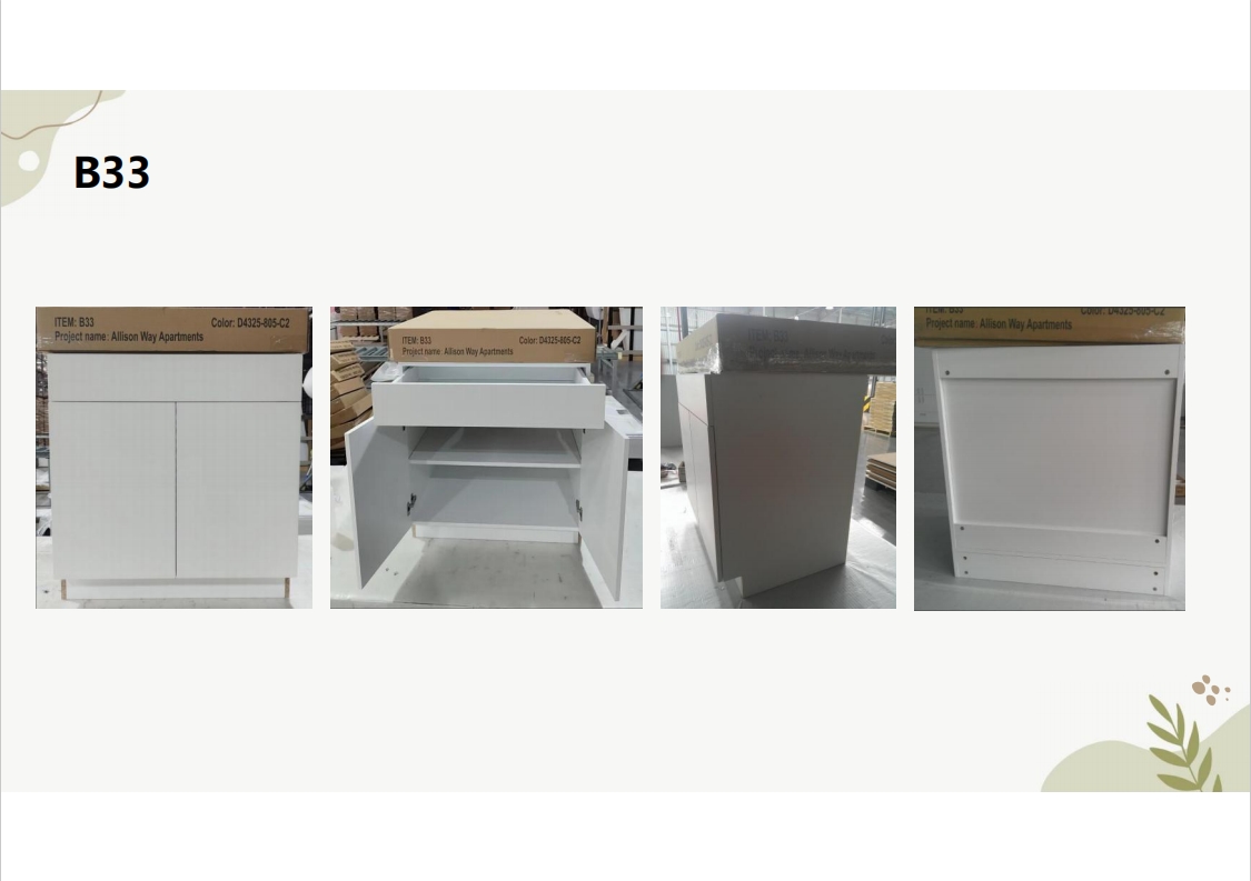 Flat frameless cabinet B33